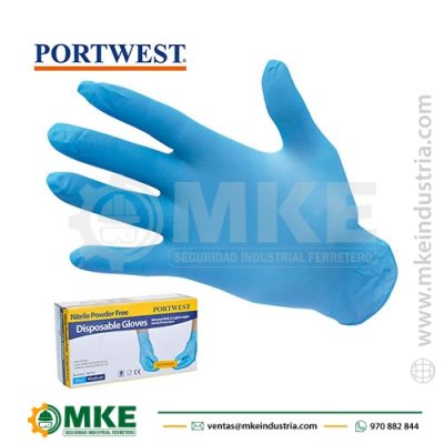 Guante de Nitrilo descartable A925 Portwest