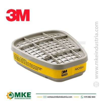 CARTUCHO 3M 6003 CONTRA VAPORES ORGANICOS Y GASES ÁCIDOS