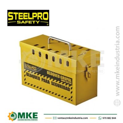 Caja de Bloqueo Grupal Amarilla – Steelpro