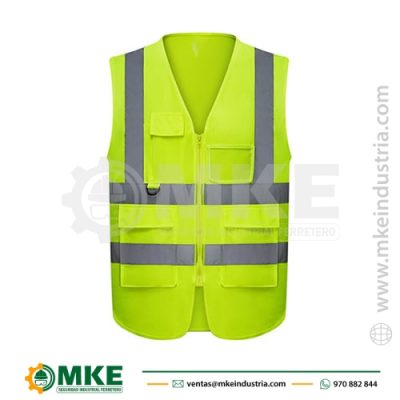 CHALECO INDUSTRIAL VERDE FOSFORECENTE