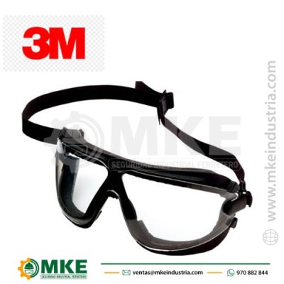 GOGGLES DE SEGURIDAD 3M GOGGLEGEAR MARCO NEGRO