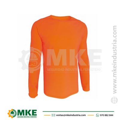 POLO MANGA LARGA NARANJA
