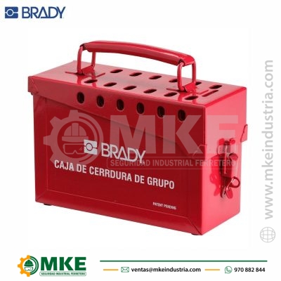 Caja de Bloqueo Grupal Brady rojo- 65040