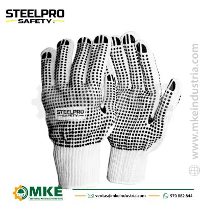 Guante de hilo con puntos de PVC SteelPro