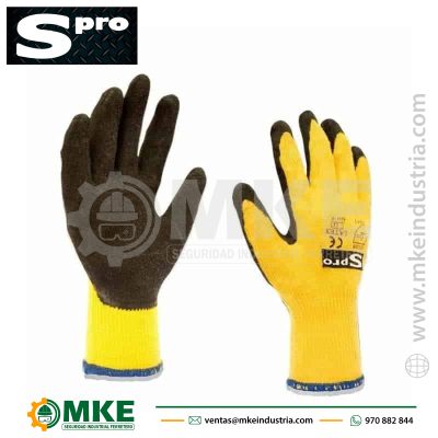 Guantes De Hilo Palma De Latex Amarillo Spro