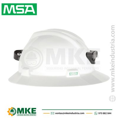 Casco MSA con Portalámpara V-GARD Blanco
