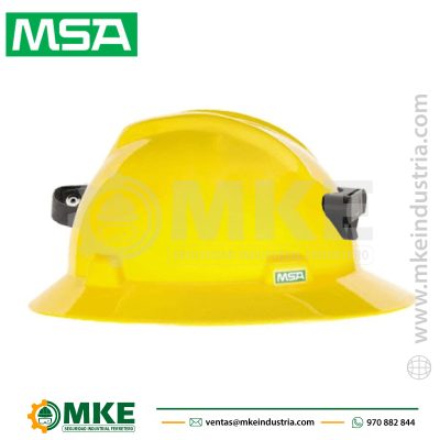 Casco MSA con Portalámpara V-GARD Amarillo