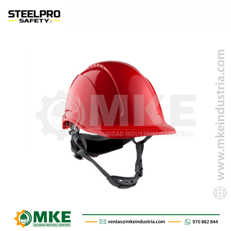 Casco Montaña Ventilado Rojo Steelpro