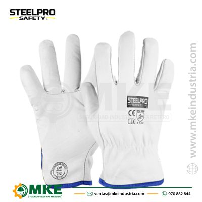 Guante Cuero Badana Blanco Steelpro