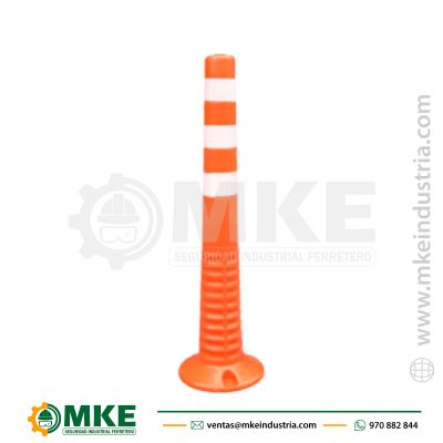 Hito De Vialidad Fijo De Poliuretano Naranja