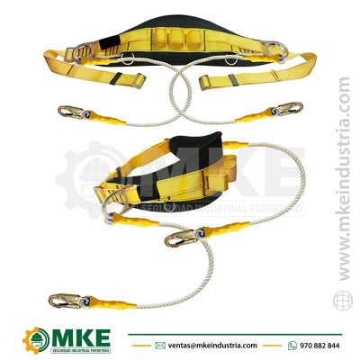 Cinturón de Posicionamiento de dos anillas con dos Líneas de Conexión de 1.80M – Hauk