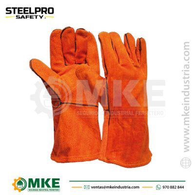 Guante de Soldador Naranjo Steelpro