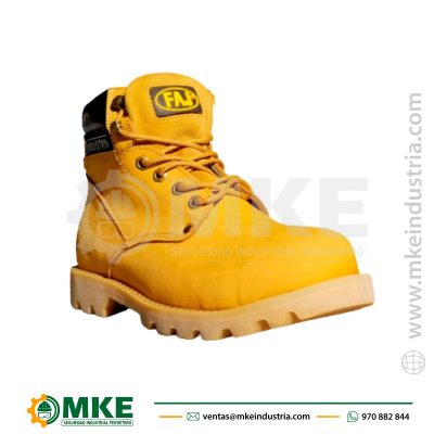 Botín Faj de Cuero Nobuck Amarillo