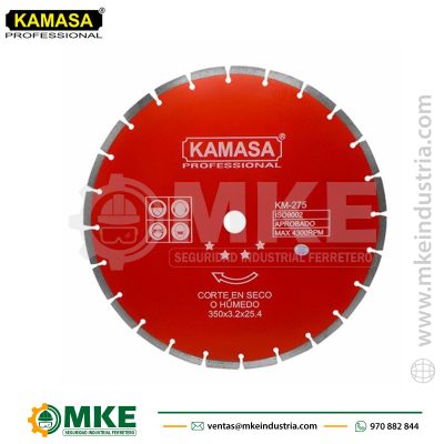 DISCO DIAMANTADO ROJO 14″ PARA CONCRETO KAMASA KM 275