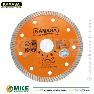 Discos Diamantado Turbo 4 1/2″ (115 mm) P/Concreto KM1518 Kamasa