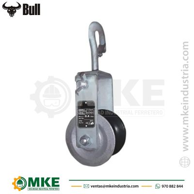 POLEA DE ALUMINIO P/TENDIDO 5″ VULCANIZADA AL HORNO -Bull