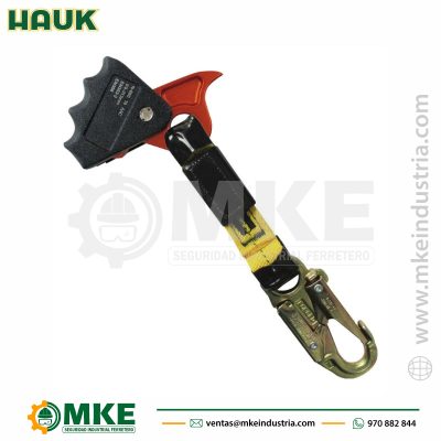 LÍNEA DE CONEXIÓN DE 0,25 M (XN025) Y FRENO FIJO PARA CUERDA DE 9 A 13 MM (FA913F) HAUK