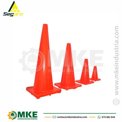 CONO DE SEGURIDAD DE PVC NARANJA
