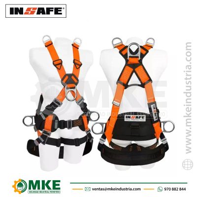 Arnés Liniero 6 Argollas con Soporte Lumbar y Asentadera IN 8006-1A-Insafe