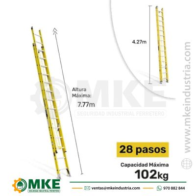 Escalera Fibra Tipo Extension 7.80M Gftt28-Ii 102Kg Gorillaz Ladder