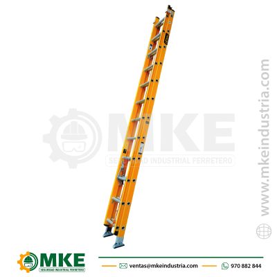 Escalera Fibra Tipo Telescopica 28 Pasos Hesc-Fv-2-28 Horn