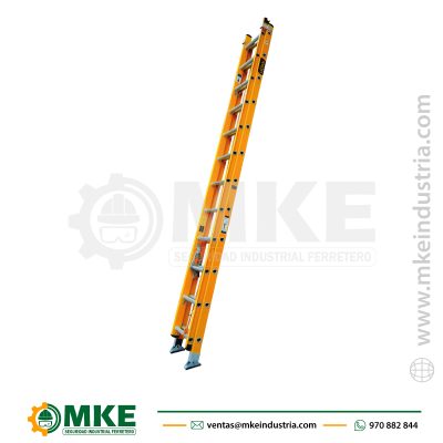 Escalera Fibra Tipo Telescopica 20 Pasos Hesc-Fv-2-20 Horn