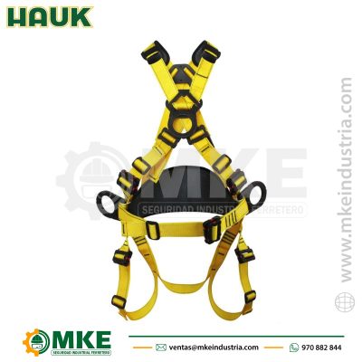 Arnés Integral Dieléctrico de 4 Anillas con Apoyo Lumbar Hauk -(I4A7Hrd)