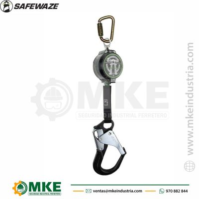 BLOQUE RETRACTIL 7′ (2 METROS) CINTA NYLON, MOD W/ ALUMINIO 018‐5007-SAFEWAZE