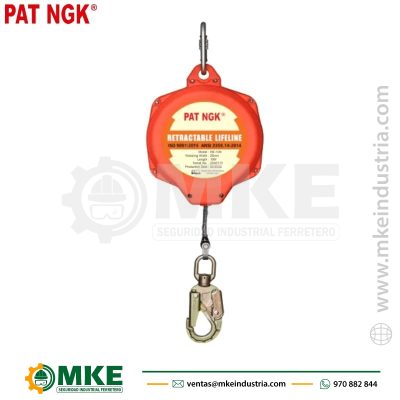 BLOQUE RETRÁCTIL C/CINTA DE NYLON HE-15N DE15 METROS-PAT NGK