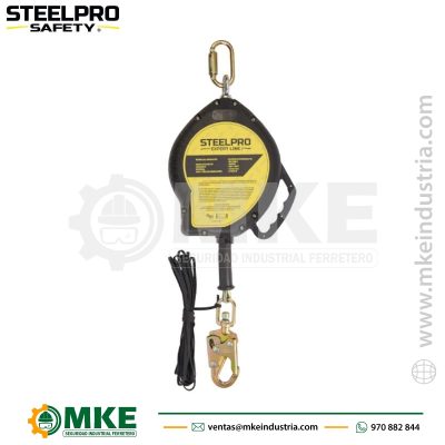 Bloque Retráctil de 15 Metros (50FT)-15 Mtrs de Cable -Steelpro