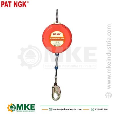 LINEA RETRACTIL CABLE DE ACERO HE-15 DE 15 METROS-PATNGK