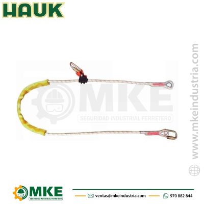 LÍNEA CONEXIÓN, 3.0M,CUERDA 11MM, 1 FRENO DE ALUMINIO, 2 MOQUETONES – XC0PFA30 HAUK