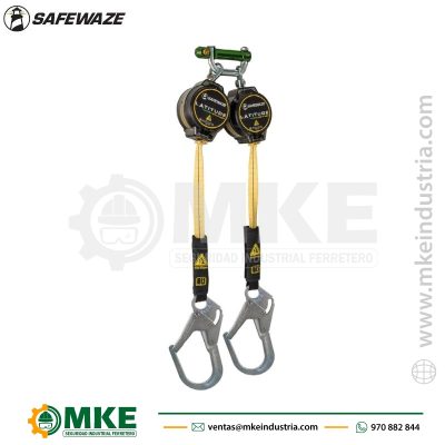 Bloque Retractil Para “Arco Electrico” Ignifuga Doble Cinta Kevlar De 7′ (2 Metros) Safewaze-Mod 020‐5214