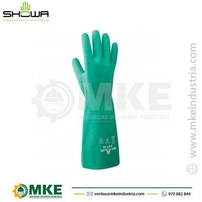 Guante 747 Resistente Para Liquidos Y Quimicos De 19″-Showa