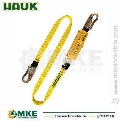 Línea De Vida/Conexión Con Amortiguador De Caída Y Dos Ganchos Chicos de 1.80 M – Hauk DN1P