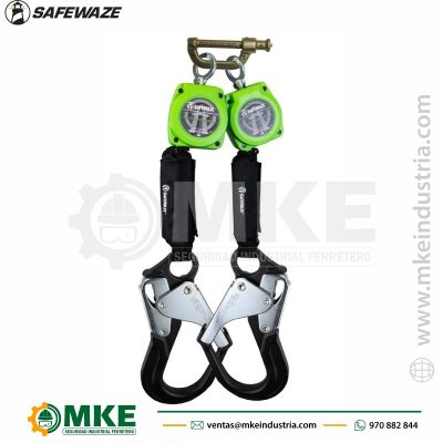 Bloque Retractil Doble Latitud 1,8 Mt Gancho Escala-Safewaze 019-5059
