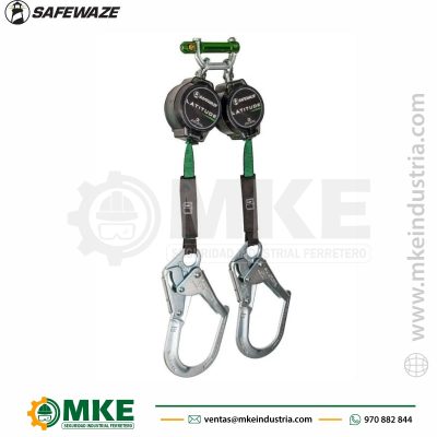 Bloque Retráctil Latitude Doble Gancho (7″Ft – 2M) Safewaze 018-5026
