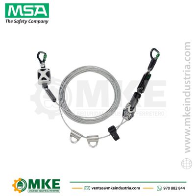 Línea de vida Horizontal Temporal de Cable, 18 m (60 ft) MSA 10219289