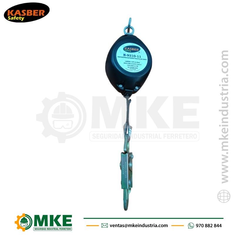 Bloque Retráctil N-9310-11 De Cinta 11Ft 3 Metros-Kasber Safety