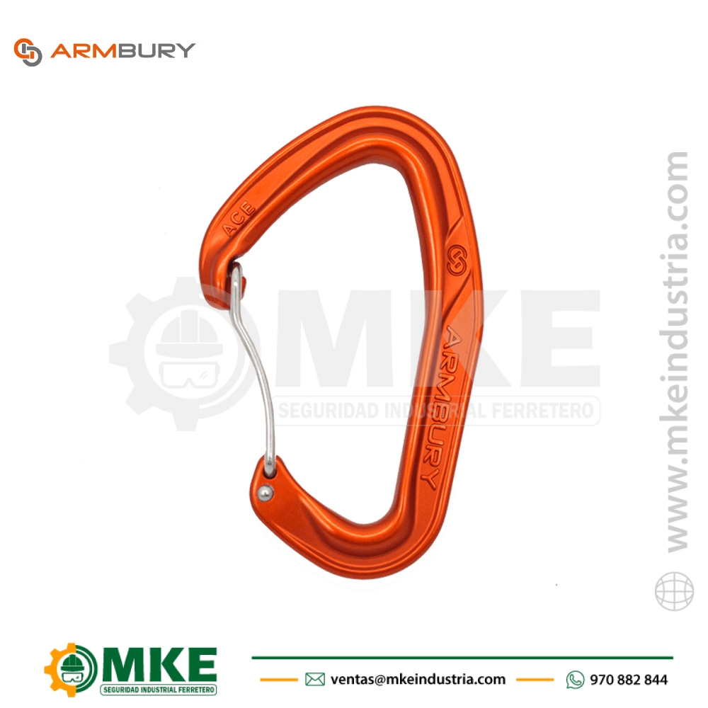 Mosquetón Ergonómico Aluminio ACE WIRE– 4131160 ARMBURY
