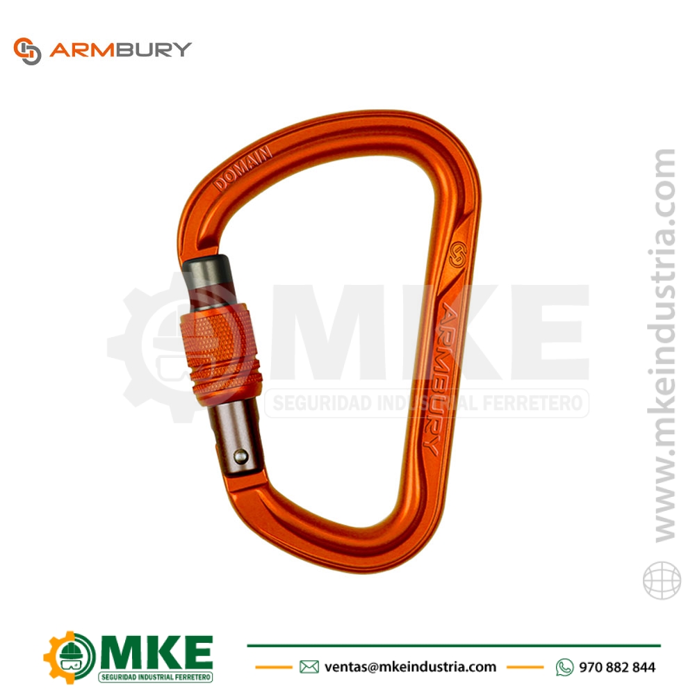 Mosquetón Ergonómico D Aluminio DOMAIN SG – 4131314 ARMBURY