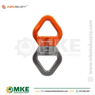 Ocho Giratorio de Aluminio Naranja-Negro SWIVEL – ARMBURY