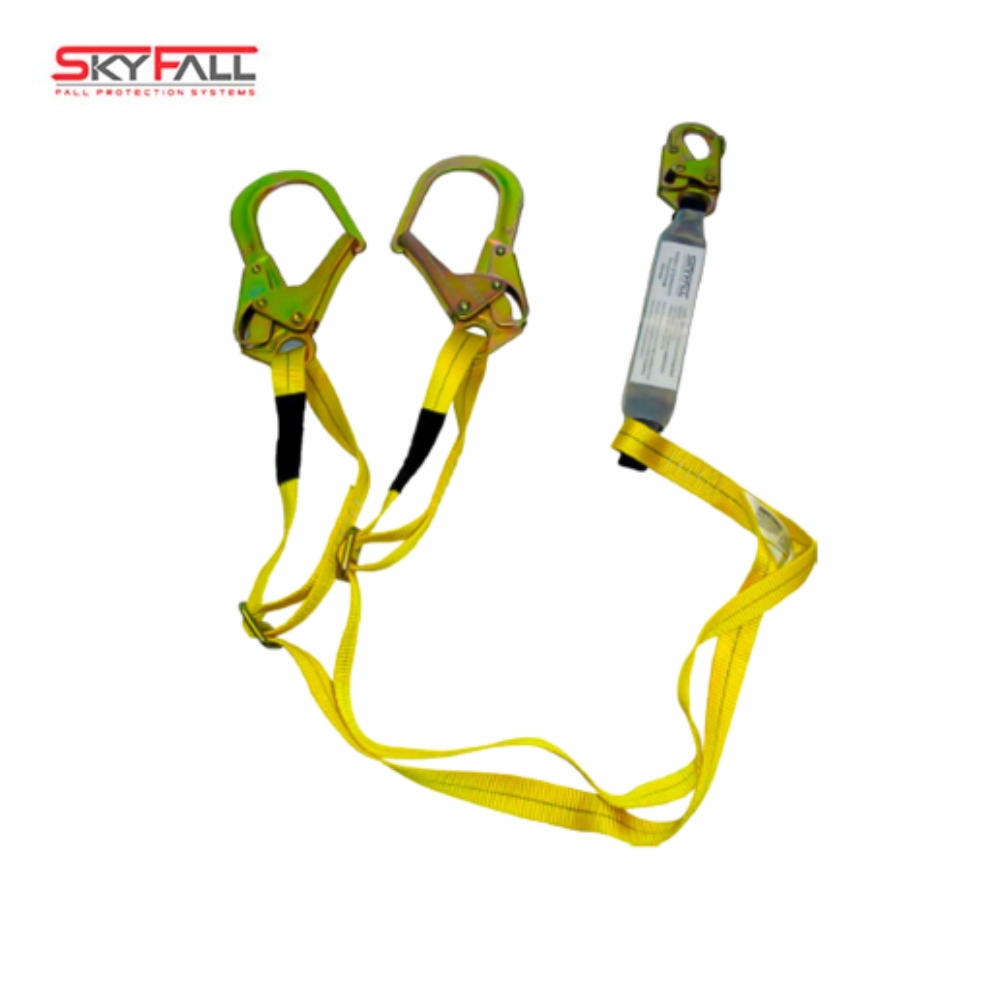 Linea de Vida Doble Regulable Skyfall SF-R-826073Y con Amortiguador de Caídas