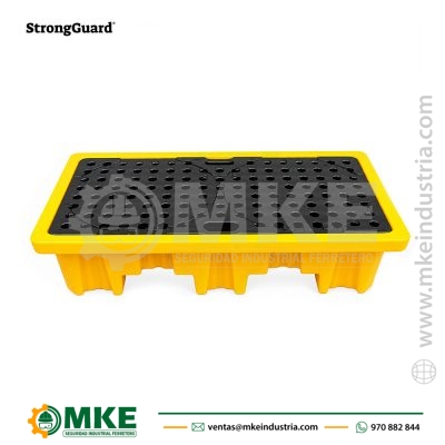 Pallet-Antiderrame-AmarilloNegro-2Cilindros-SPC-B5-150