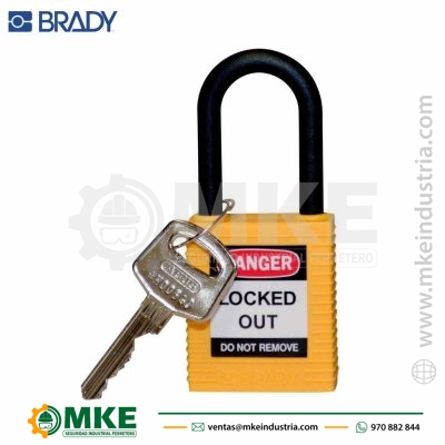 Candado De Bloqueo Dieléctrico 1.5″ Amarillo Brady-123327