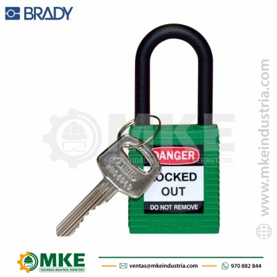 Candado De Bloqueo Dieléctrico 1.5″ Verde Brady-123326