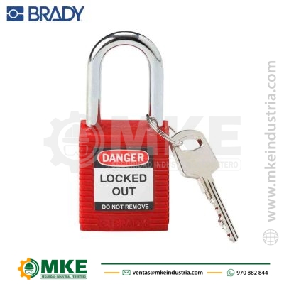 Candado De Bloqueo 1.5" Arco Acero-Rojo 99552